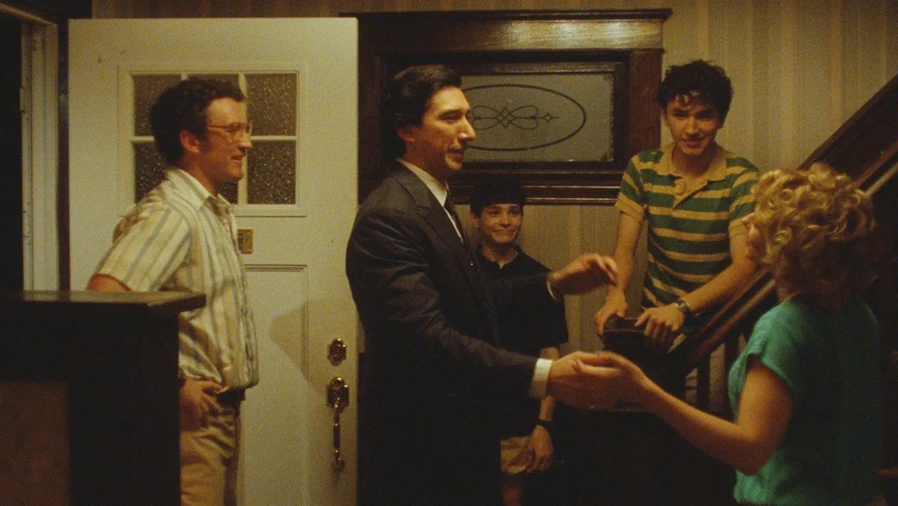 Miles Teller, Adam Driver, Roman Engel, Gavin Goudey and Johansson in ‘Paper Tiger.’